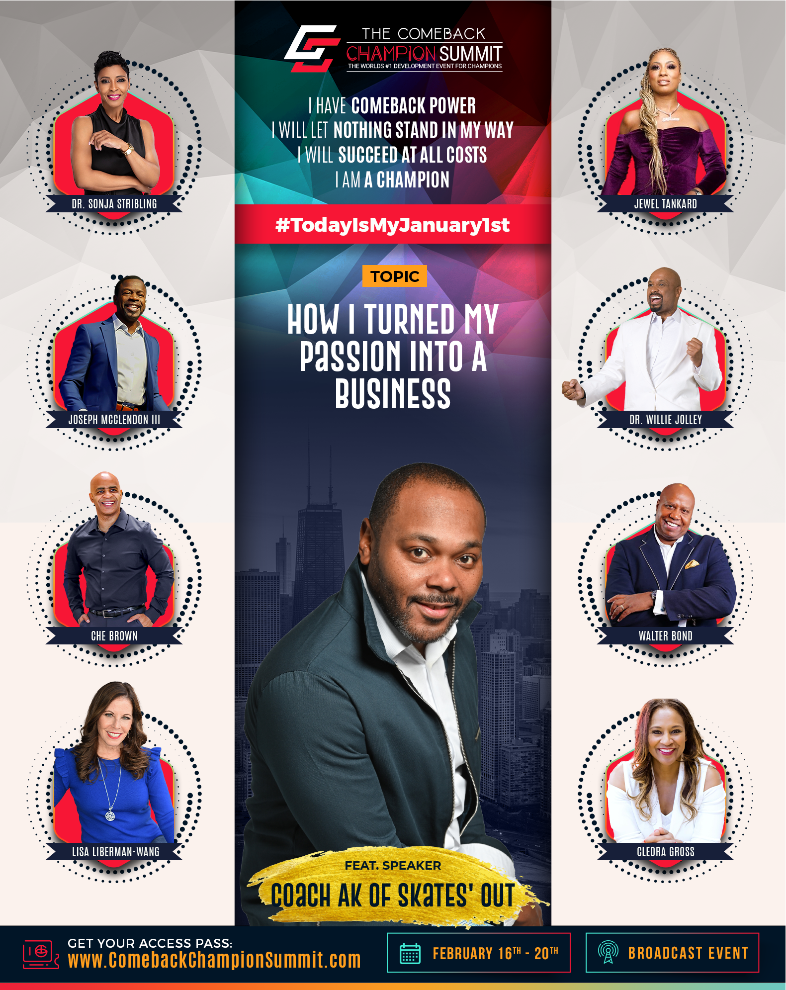 Coach AK of Skates' Out Virtual Keynote Speaker at The Come Back Champion Summit 2021