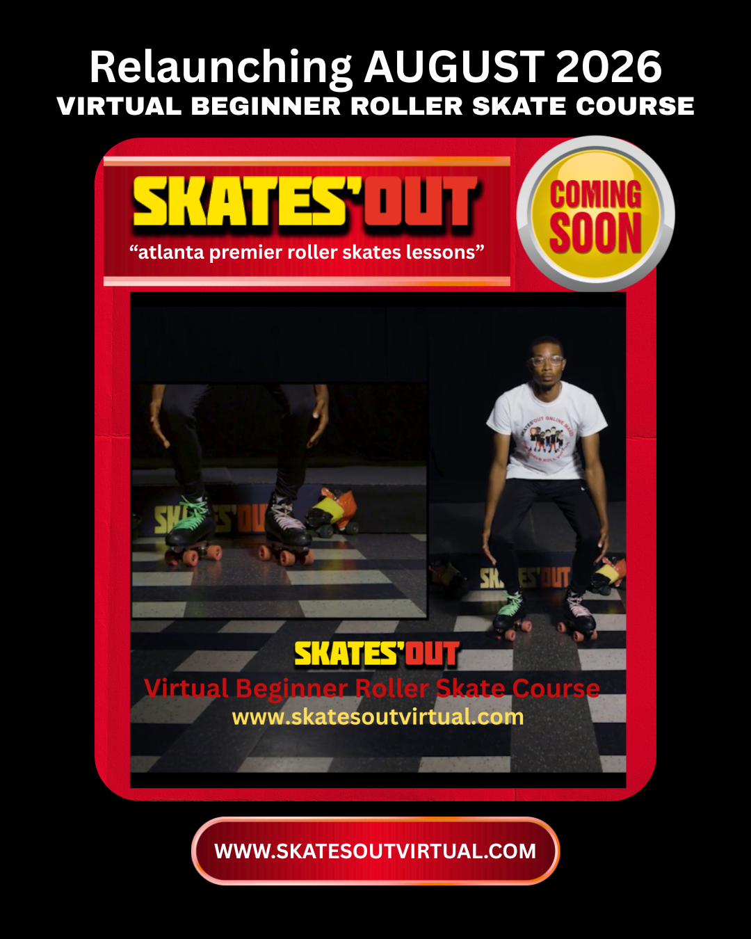 Atlanta back by Demand Skates' Out Virtual Roller skating lessons AUG 2026