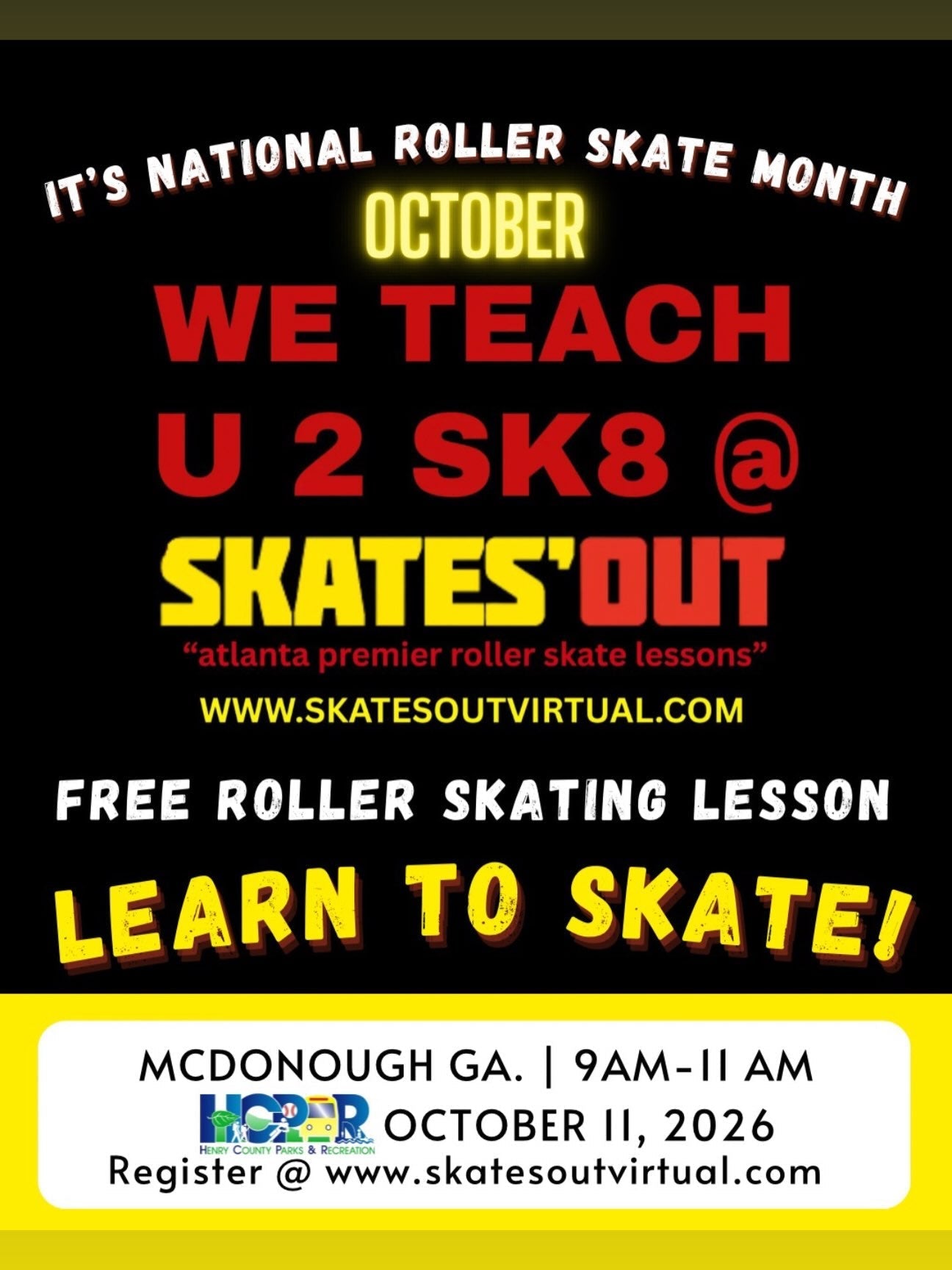 October is National Roller Skating Month