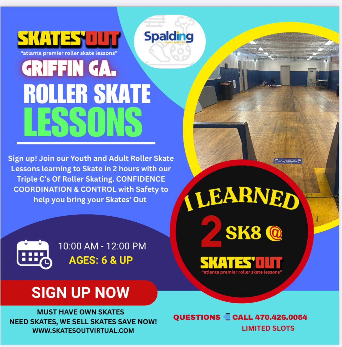 Spalding/Griffin Youth or Adult Roller Skate Lesson