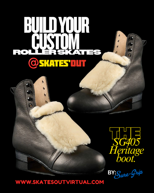 405 Heritage Skating Boot (SOLD BLACK BOOT ONLY) BUILD YOUR OWN PLATE, WHEELS ETC