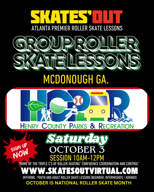 Mcdonough Ga. Saturday Oct 3, 2026 Group Roller skate lessons