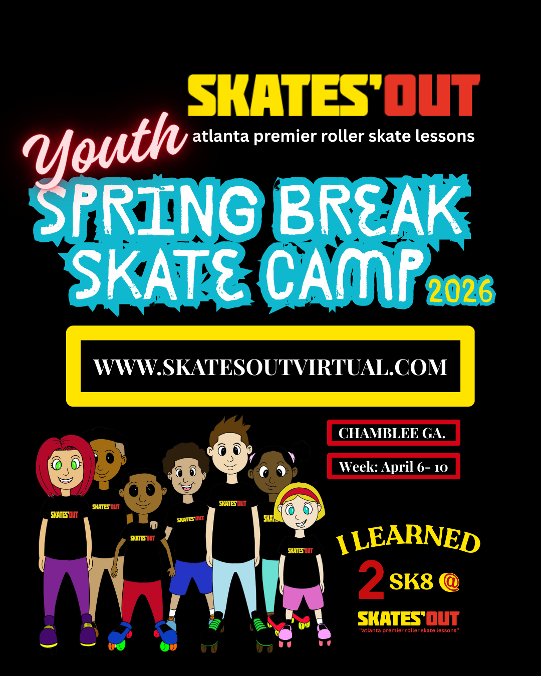 YOUTH SPRING BREAK ROLLER SKATE CAMP 2026