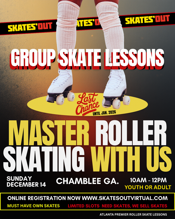 Group Youth and Adult Roller Skate Lesson LAST CLASS FOR THE YEAR 2025!!!!!!